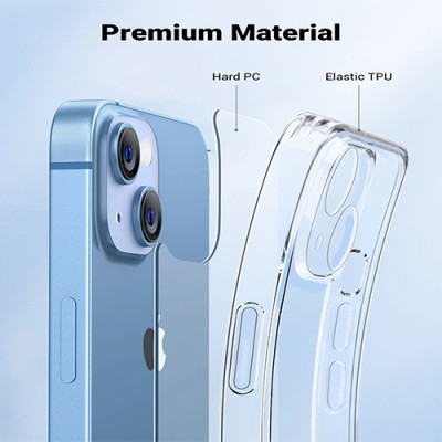 image of UGREEN LP618 (90939) Classy Clear Enhanced Protective Case for iPhone 14 Plus with Spec and Price in BDT
