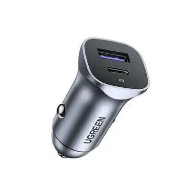 image of UGREEN CD130 (40858) 52.5W A+C Dual-Port Car Charger with Spec and Price in BDT