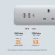 UGREEN CD286 (15461) 30W 3 AC Power Strip with Master Switch