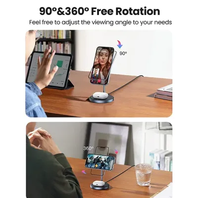 image of UGREEN CD317 (90668) 20W 2-in-1 Wireless Charger with Spec and Price in BDT