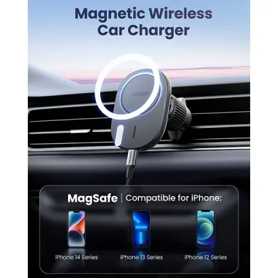 image of UGREEN CD345 (15120) 15W Magnetic Car Wireless Charger with Spec and Price in BDT