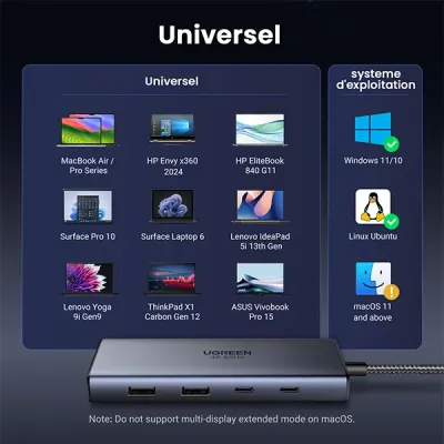 image of UGREEN CM498 (45379) 7-in-1 Type-C Multifunction Hub with Spec and Price in BDT