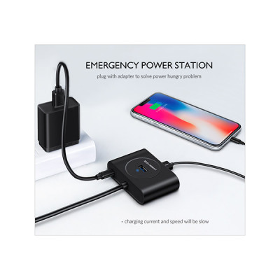 image of UGREEN CR113 (40850) USB 3.0 Hub with USB-C Port 1M - Black with Spec and Price in BDT