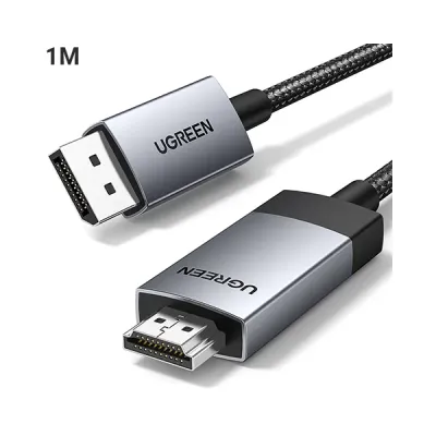 image of UGREEN DP119 (15773) 4K DP to HDMI Cable - 1M with Spec and Price in BDT