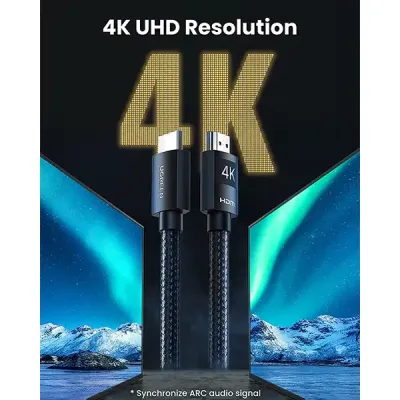 image of UGREEN HD119 (30999) 4K HDMI Male to Male Braided Cable - 1M with Spec and Price in BDT