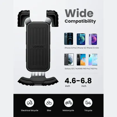 image of UGREEN LP494 (60548) Bike Phone Mount - Black with Spec and Price in BDT