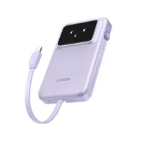 UGREEN PB511 (35604B) 30W 10000mAh Power Bank with Built-in Cable - Purple