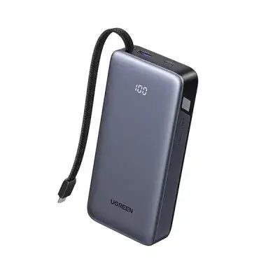 image of UGREEN PB536 (55988B) 20000mAh 45W Power Bank with Built-in Cable  with Spec and Price in BDT