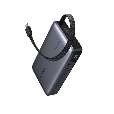image of UGREEN PB550 (55996B) 20000mAh 67W Power Bank with Built-in Cable  with Spec and Price in BDT