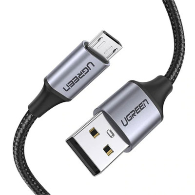 image of UGREEN US290 (60146) Micro USB 2.0 Cable 1M Metal/Black  with Spec and Price in BDT