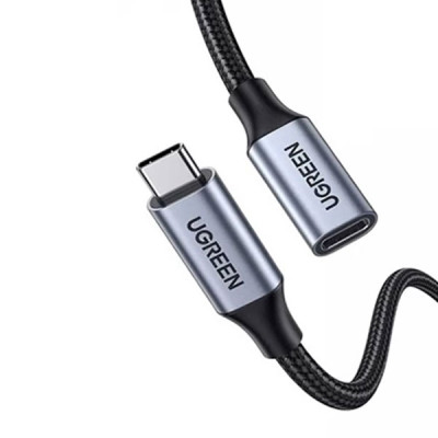 image of UGREEN US372 (80810) USB-C Male to Female Gen2 5A Braided Cable 0.5m  with Spec and Price in BDT