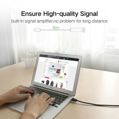 image of UGREEN US121 (10319) USB 2.0 Extension Cable with Chipset - 5M with Spec and Price in BDT