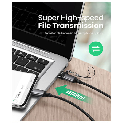 image of UGREEN US280 (50568) USB A to USB C Adapter - Black with Spec and Price in BDT