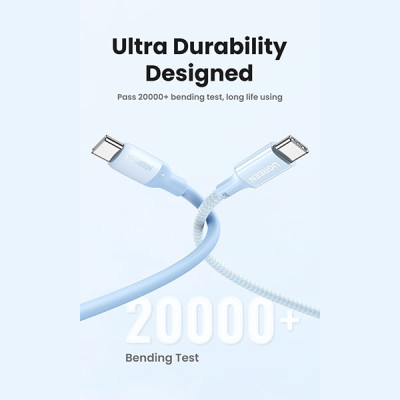 image of UGREEN US563 (15281) USB-C Silicone Fast Charging Cable - 2M with Spec and Price in BDT