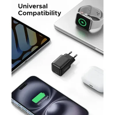 image of UGREEN X512 (55553) 20W USB-C GaN Fast Charger - EU with Spec and Price in BDT
