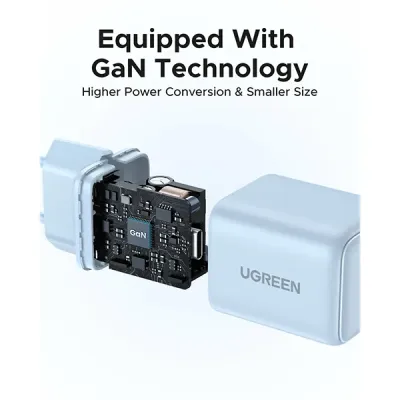 image of UGREEN X512 (55555) 20W USB-C GaN Fast Charger - EU with Spec and Price in BDT