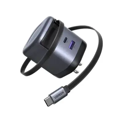 image of UGREEN X615 (65825) 65W GaN Fast Charger with Retractable Cable  with Spec and Price in BDT