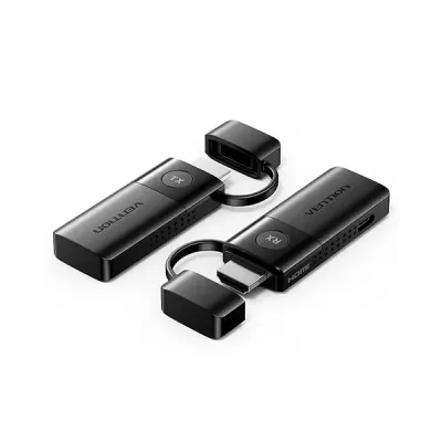 image of VENTION ADKB0 Wireless HDMI Transmitter and Receiver - Black with Spec and Price in BDT