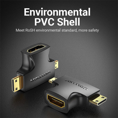 image of VENTION AGFB0 Mini HDMI & Micro HDMI to HDMI Adapter with Spec and Price in BDT