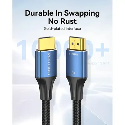 image of Vention ALGLI 8K HDMI-A Male to Male HD Cable - 3M with Spec and Price in BDT