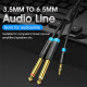 Vention BACBI 3.5mm TRS Male to Dual 6.35mm Male Audio Cable - 3M