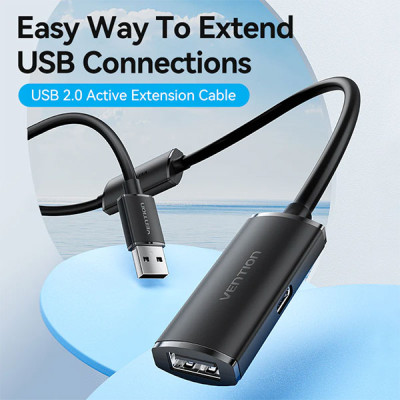 image of Vention CBKBL USB 2.0 Type-A Male to Female Extension Cable - 10M with Spec and Price in BDT