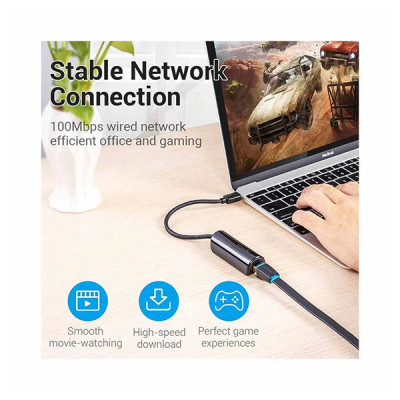 VENTION CFABB USB-C to 100M Ethernet Adapter image of VENTION CFABB USB-C to 100M Ethernet Adapter with Spec and Price in BDT