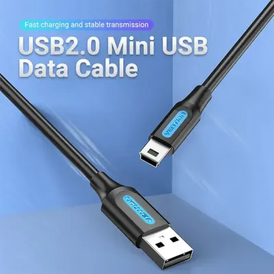 image of Vention COMBG USB 2.0 A Male to Mini-B Male  Cable - 1.5M with Spec and Price in BDT