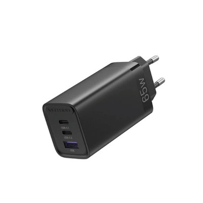 image of VENTION FEDB0-EU 3-port 65W GaN Charger with Spec and Price in BDT