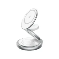VENTION FGEI0 3-in-1 15W MagSafe Silver Wireless Charger Stand