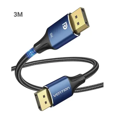 image of Vention HCELI 8K DP Male to Male HD Cable - 3M with Spec and Price in BDT