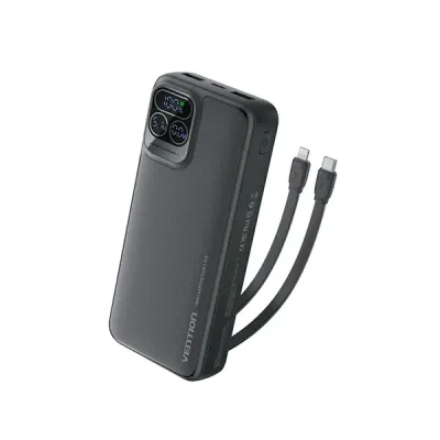 image of Vention I13BB-V2 10000mAh 22.5W LED Display Power Bank - Black with Spec and Price in BDT