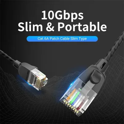 image of Vention IBIBF Cat6A UTP Ethernet Patch Cable - 1M with Spec and Price in BDT