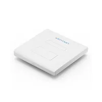 Vention IFEW0 2-Port Keystone Jack Wall Plate - White