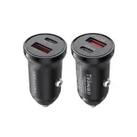 VENTION K11B0 30W 2-Port (USB-A + USB-C) Car Charger - Black