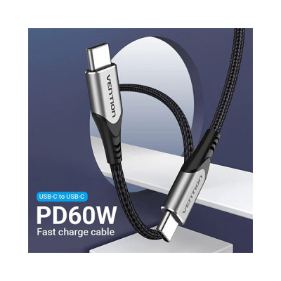 image of VENTION TADHD Type-C to Type-C USB 2.0 Cable - 0.5M with Spec and Price in BDT