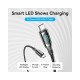 VENTION TAYBAV Type-C to Type-C 5A USB 2.0 LED Display Cable - 1.2M