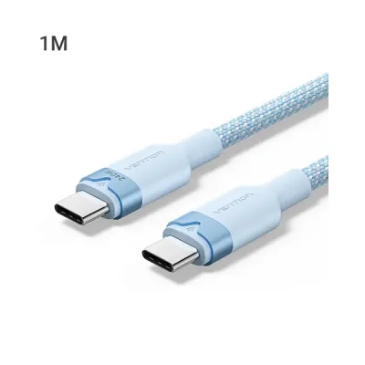 image of Vention TRISF 5A USB 2.0 Type-C Male to Male Aluminum Alloy Cable - 1M with Spec and Price in BDT
