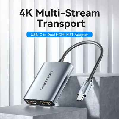 image of VENTION ACZHB USB-C to Dual HDMI MST Adapter with Spec and Price in BDT