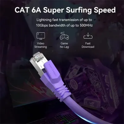 image of VENTION IBMVG Cat.6A SFTP Industrial Flexible Patch Cable - 1.5M with Spec and Price in BDT