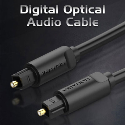 image of VENTION BAEBJ  Optical Fiber Audio Cable 5M Black with Spec and Price in BDT