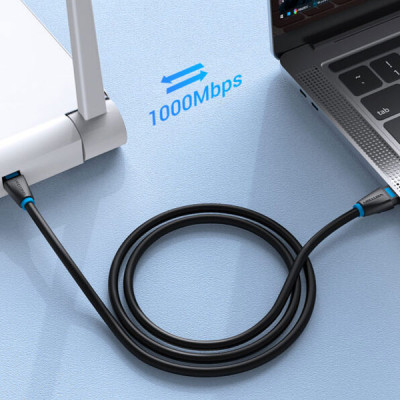 image of VENTION IBKBL Cat.6 UTP Patch Cable 10M Black with Spec and Price in BDT