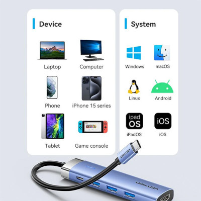 image of VENTION TGESB USB-C Multifunctional Docking Station with Spec and Price in BDT