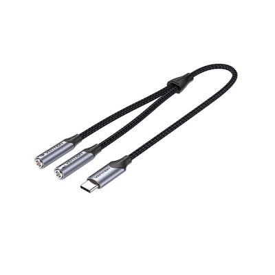 image of Vention BGPHY USB-C Male to TRS Audio & Mic Jack Converter with Spec and Price in BDT