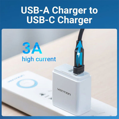 image of Vention CDWB0 USB 2.0 Male to USB-C Female Adapter with Spec and Price in BDT