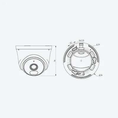 image of Tiandy TC-C320N 1ANB-28 (AK Series) Turret Camera with Spec and Price in BDT