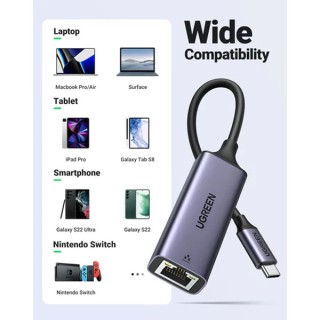 UGREEN CM199 (50737) USB Type-C to 10/100/1000M Ethernet Adapter