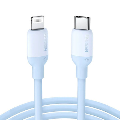 image of UGREEN US387 (20313) USB-C to Lightning Silicone Cable 1m (Navy blue) with Spec and Price in BDT